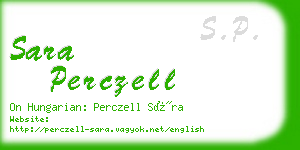 sara perczell business card